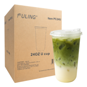 Vasos Pet U 24 Oz Para Bubble Con Tapa Boquilla 1000 pzas